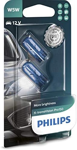 Philips X-tremeVision Pro150 W5W car signaling bulb, double blister