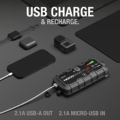 NOCO Boost Plus GB40 1000 Amp 12-Volt UltraSafe Portable Lithium Car Battery - Image 4