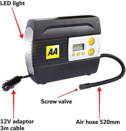 AA 12V Digital Tyre Inflator AA5502 – For Cars Other Vehicles Inflatables - Image 5