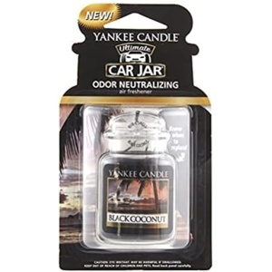 Yankee Candle 1194390E Car Jar Ultimate Air Freshener, Black Coconut, 1 Count