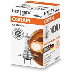 OSRAM ORIGINAL H7, halogen-headlamp bulb, 64210, 12V, folding carton box