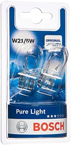 Bosch W21/5W (580) Pure Light Car Light Bulbs - 12 V 21/5 W W3x16q - 2 Bulbs