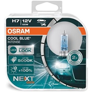 Osram COOL BLUE INTENSE H7, 100% more brightness, up to 5,000K, halogen