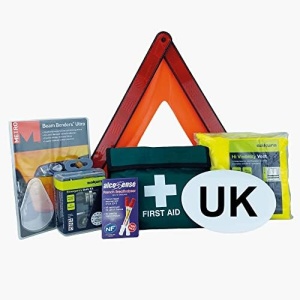 Sakura EU Travel and First Aid Kit SS5199 – Warning Triangle, UK Plate, Beam