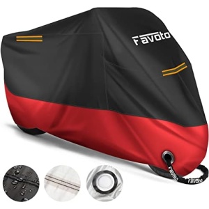 Favoto Upgraded Version Motorbike Cover 210D Waterproof Motorcycle Cover