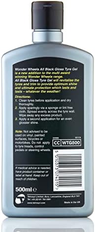 Wonder Wheels All Black Gloss Tyre Gel, 500 ml - Image 2