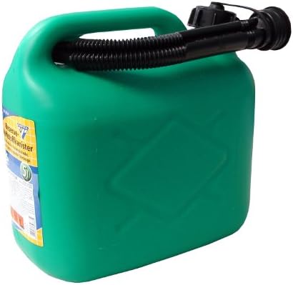 Fuel can 5 liters, PVC green, UN certification