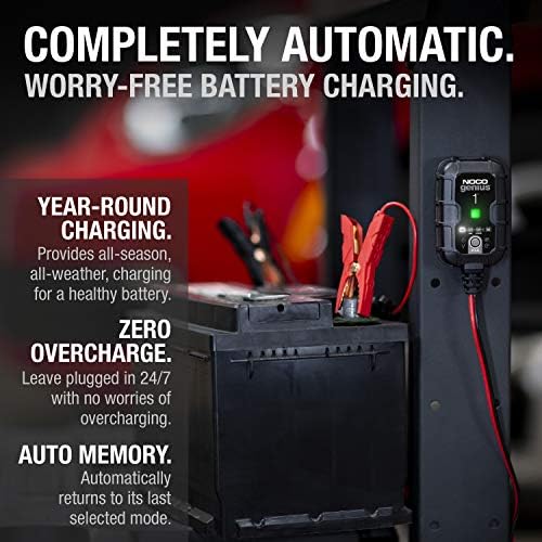 NOCO GENIUS1UK, 1A Car Battery Charger, 6V and 12V Portable Smart Charger - Image 7