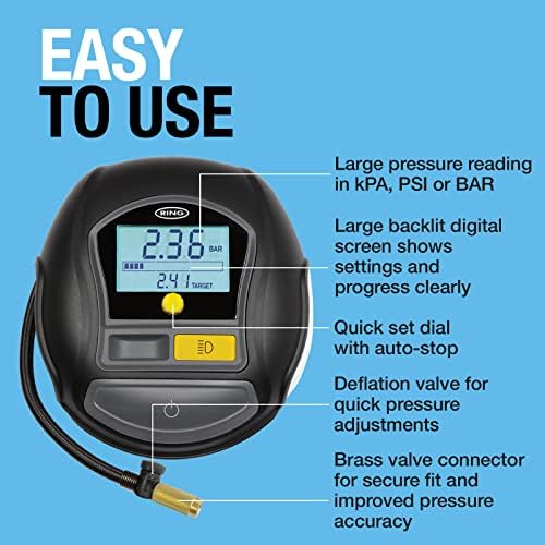 Ring Automotive - RTC1000 12V rapid tyre inflator air compressor car pump - Image 9