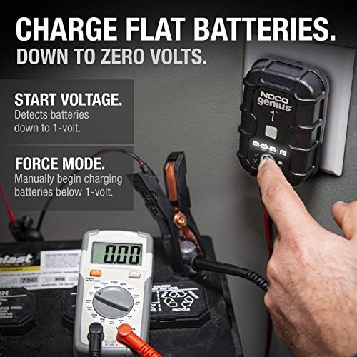 NOCO GENIUS1UK, 1A Car Battery Charger, 6V and 12V Portable Smart Charger - Image 3