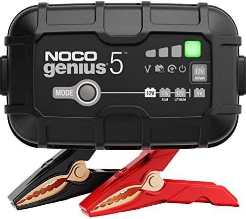 NOCO GENIUS5UK, 5A Car Battery Charger, 6V and 12V Portable Smart Charger