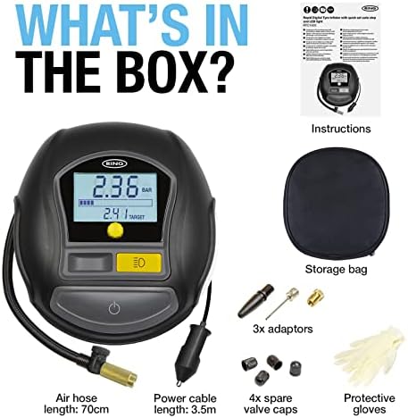 Ring Automotive - RTC1000 12V rapid tyre inflator air compressor car pump - Image 6