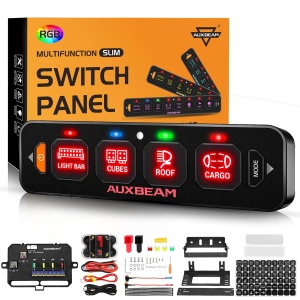 Auxbeam 4 Gang Slim Switch Panel RGB AS-R40 Automatic Dimmable Switch Panel