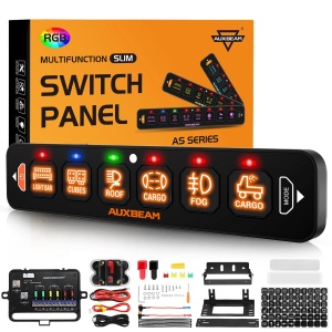 Auxbeam 6 Gang Slim Switch Panel RGB AS-R60 Automatic Dimmable Switch Panel