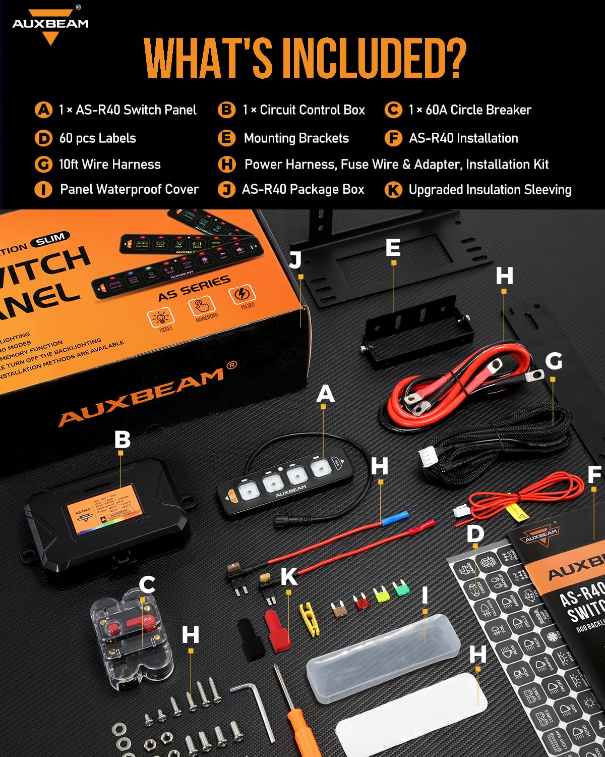 Auxbeam 4 Gang Slim Switch Panel RGB AS-R40 Automatic Dimmable Switch Panel - Image 7